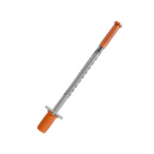 Jeringa de insulina 1ml con aguja 30G x 5/16, marca RIM.